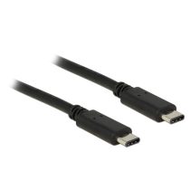   Delock 0,5m USB Type-C 2.0 apa - USB Type-C 2.0 apa fekete kábel