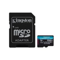   Kingston 256GB SD micro Canvas Go! Plus (SDXC Class 10 UHS-I U3) (SDCG3/256GB) memória kártya adapterrel