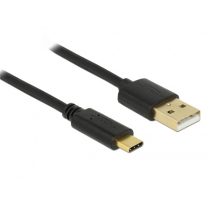   Delock 83327 USB-A 2.0 apa > USB Type-C 2.0 apa 2m fekete kábel