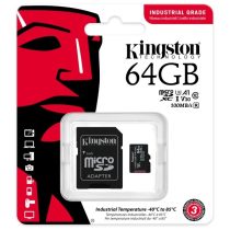   Kingston 64GB SD micro Industrial (SDXC Class 10 A1) (SDCIT2/64GB) memória kártya + olvasó