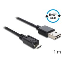   Delock 83366 EASY-USB 2.0 -A apa > USB 2.0 micro-B apa 1 m kábel