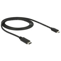   Delock 1m USB Type-C 2.0 apa - USB 2.0 micro-B típusú apa fekete kábel