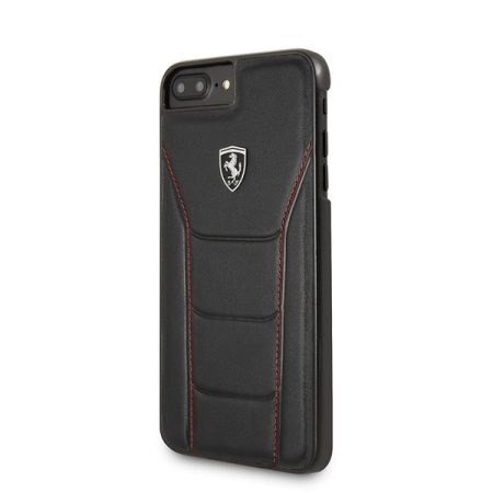 Ferrari Heritage 488 iPhone 8 Plus fekete kemény bőr tok