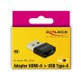 Delock 65680 HDMI-A anya > USB-A apa fekete adapter