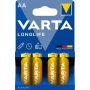 Varta 4106101414 Longlife  AA alkáli ceruza elem 4db/bliszter