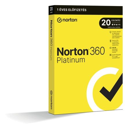 Norton 360 Platinum 100GB HUN 1 Felhasználó 20 gép 1 éves dobozos vírusirtó szoftver