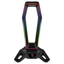   Yenkee 45016645 YHB 3000 RGB gamer USB HUB és fejhallgató állvány