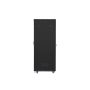 Lanberg FF01-8842-12B 19" 42U SZÉL:800 MÉLY:800 MAG:2047 lapraszerelt üvegajtós fekete rack szekrény