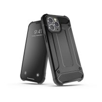   Haffner PT-6393 S908B Galaxy S22 Ultra 5G ütésálló fekete műanyag hátlap