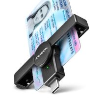   AXAGON CRE-SMPC USB-C Smart card PocketReader okos kártyaolvasó