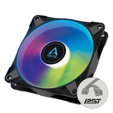 Arctic P12 PWM PST A-RGB 120mm fekete ventilátor