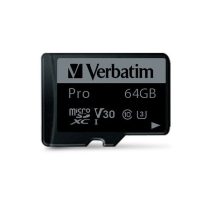   Verbatim 47042 SDXC 64GB Pro U3 Class 10 micro memóriakártya + adapter