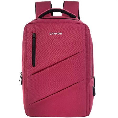 Canyon BPE-5 15,6" notebook poliészter hátizsák rózsaszín-fekete