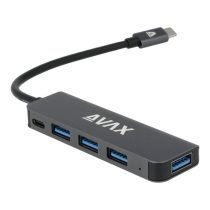 AVAX HB901 PRIME Type C-4x3.0 USB HUB+CF töltés