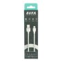 AVAX CB620 CREAMY+ USB A-Type C 2.4A, 1,5m fehér-rózsaarany gyorstöltő kábel
