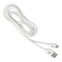 AVAX CB621 CREAMY+ USB A-Type C 2.4A, 1,5m fehér-ezüst gyorstöltő kábel