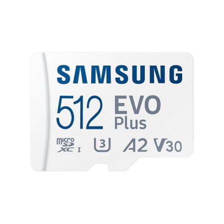 Samsung 512GB SD micro EVO Plus (SDXC Class10 UHS-I) (MB-MC512SA/EU) memóriakártya adapterrel