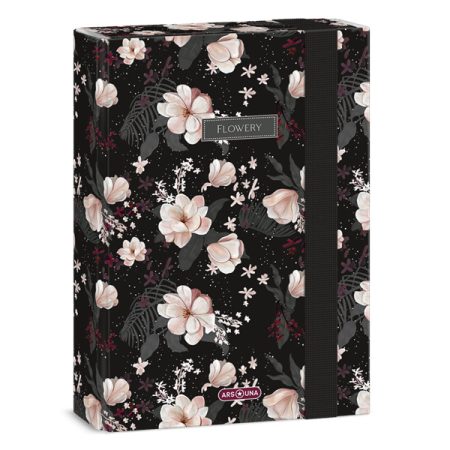 Ars Una Flowery Black 24 (5374) A5 füzetbox