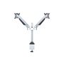 MULTIBRACKETS 2 karos asztali konzol, M VESA Gas Lift Arm Dual Silver (15-32", max.VESA: 100x100 mm, 10 kg)