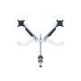 MULTIBRACKETS 2 karos asztali konzol, M VESA Gas Lift Arm Dual Silver (15-32", max.VESA: 100x100 mm, 10 kg)