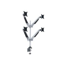   MULTIBRACKETS 4 karos asztali konzol, M VESA Gas Lift Arm Quad Silver (15-32", max.VESA: 100x100 mm, 10 kg)