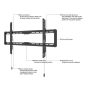 MULTIBRACKETS Fix fali konzol, M Universal Wallmount Fixed Medium Black (32-65", max.VESA: 400x400 mm, 50 kg)