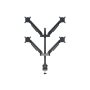 MULTIBRACKETS 4 karos asztali konzol, M VESA Gas Lift Arm Quad Black (15-32", max.VESA: 100x100 mm, 10 kg)