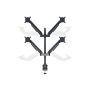 MULTIBRACKETS 4 karos asztali konzol, M VESA Gas Lift Arm Quad Black (15-32", max.VESA: 100x100 mm, 10 kg)