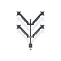 MULTIBRACKETS 4 karos asztali konzol, M VESA Gas Lift Arm Quad Black (15-32", max.VESA: 100x100 mm, 10 kg)