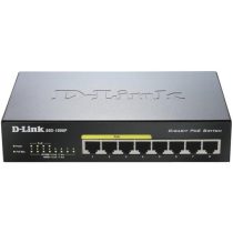   D-LINK Switch 8x1000Mbps (4xPOE) Menedzselhető Fémházas Asztali, DGS-1008P/E