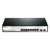   D-LINK Switch 8x1000Mbps + 2xGigabit SFP Menedzselhető Rackes, DGS-1210-10/E