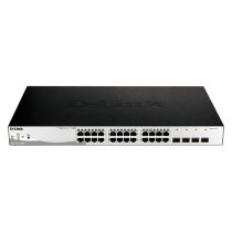   D-LINK Switch 24x1000Mbps (24xPOE) + 4xGigabit kombó SFP Menedzselhető Rackes, DGS-1210-28MP/E