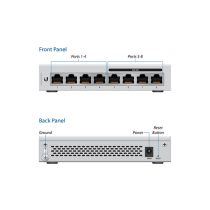   UBiQUiTi Switch 8x1000Mbps (4xPOE+), Menedzselhető, Asztali - US-8-60W