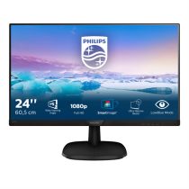   PHILIPS IPS monitor 23,8" 243V7QJABF, 1920x1080, 16:9, 250cd/m2, 4ms, VGA/HDMI/Displayport, hangszóró