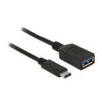   DELOCK Átalakító USB 3.1 Gen 1 Type-C male > USB Type-A female 15cm fekete