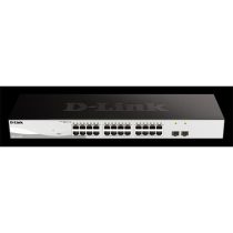   D-LINK Switch 24x1000Mbps + 2xGigabit SFP Menedzselhető Rackes, DGS-1210-26/E