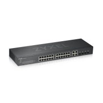   ZYXEL Switch 24x1000Mbps + 4xGigabit kombó SFP+, Fémházas Menedzselhető, Rackes (24xGbE port), GS1920-24V2-EU0101F