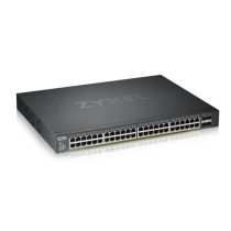   ZYXEL Switch 48x1000Mbps (48xPOE) + 4xGigabit kombó SFP+, Fémházas Menedzselhető, Rackes (48GbE POE port), XGS1930-52HP-