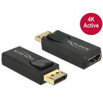   DELOCK Átalakító Displayport 1.2 male > HDMI female 4K aktív fekete