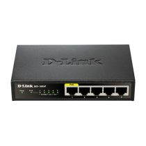   D-LINK Switch 5x100Mbps (4xPOE) Fémházas Asztali, DES-1005P/E