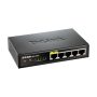 D-LINK Switch 5x100Mbps (4xPOE) Fémházas Asztali, DES-1005P/E