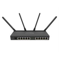   MIKROTIK Wireless Router DualBand 10x1000Mbps + 1x10Gbit SFP+, AC2000, Asztali - RB4011IGS+5HACQ2HND-IN