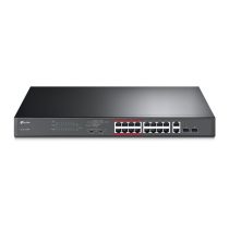   TP-LINK Switch 16x100Mbps (16xPOE+) + 2x1000Mbps + 2xGigabit kombó SFP, TL-SL1218MP