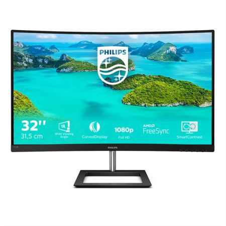 PHILIPS Ívelt VA monitor 31.5" 322E1C, 1920x1080, 16:9, 250cd/m2, 4ms, VGA/HDMI/DisplayPort