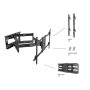 MULTIBRACKETS Fali konzol, M Universal Long Reach Arm 910mm HD, Dual (for LCD/LED panel, 50"-80", max.VESA: 800x400 mm)