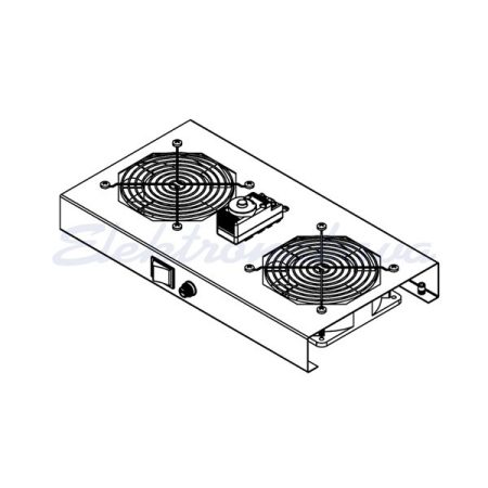 LEGRAND Evoline  tetőventilátor+termosztát készlet 2 ventilátoros fali szekrényhez