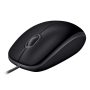 LOGITECH Egér - B110 Vezetékes Optikai Silent, Fekete