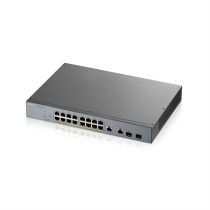   ZYXEL Switch 16x1000Mbps (16xPOE) + 2xGigabit kombó SFP Menedzselhető Rackes, GS1350-18HP-EU0101F