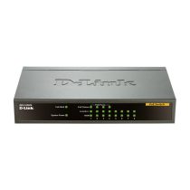   D-LINK Switch 8x100Mbps (4xPOE) Fémházas Asztali, DES-1008PA