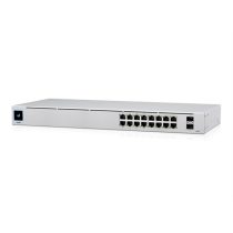   UBiQUiTi Switch 16x1000Mbps (8xPOE+) + 2x1000Mbps SFP, Menedzselhető, Rackes - USW-16-POE